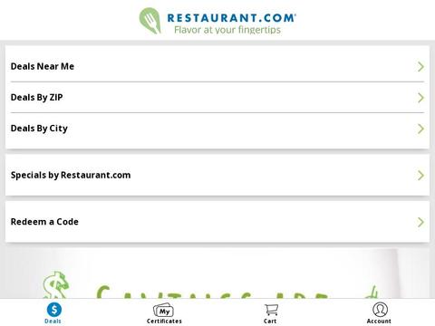 Restaurant.com Coupons and Promo Code