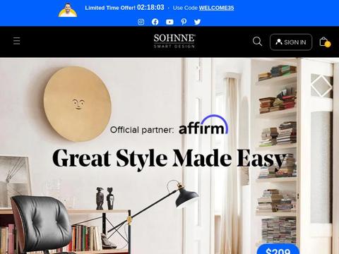 Sohnne Inc Coupons and Promo Code