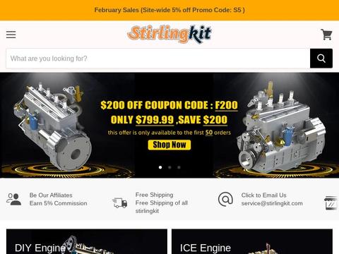 Stirlingkit Coupons and Promo Code