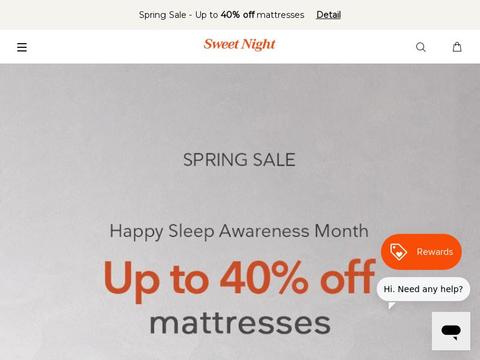 Sweet Night Mattresses and Pillows Coupons and Promo Code