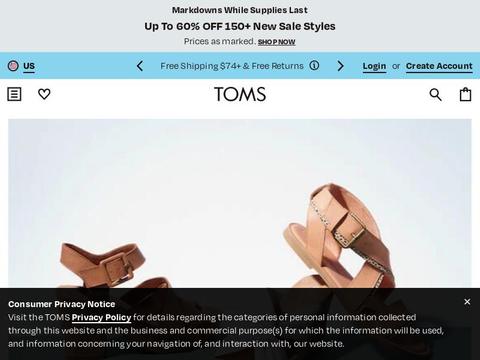 Toms Coupons and Promo Code