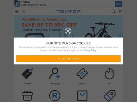 TOMTOP Coupons and Promo Code