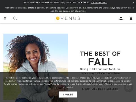 Venus Coupons and Promo Code