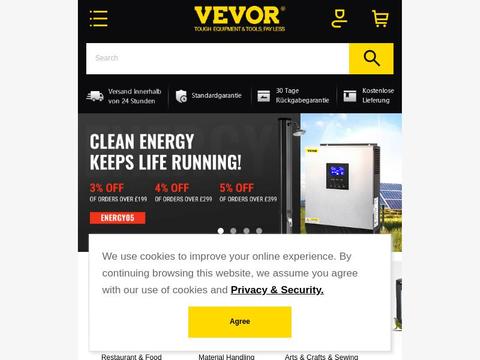 Vevor UK Coupons and Promo Code