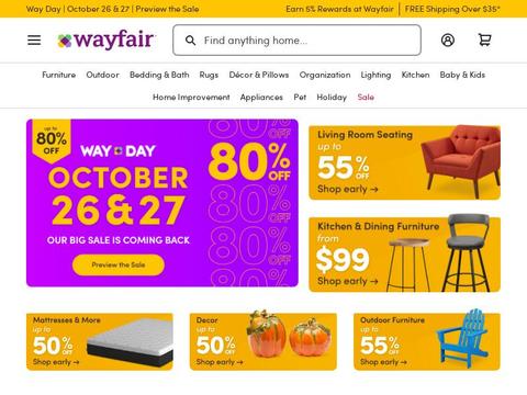 Wayfair North America Coupons and Promo Code