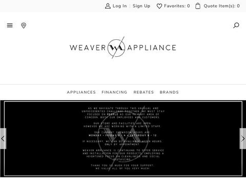 Weaverappliance Coupons and Promo Code