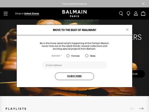 Balmain Coupons and Promo Code