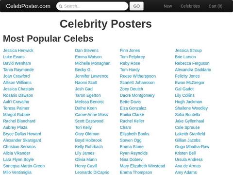 Celebposter.com Coupons and Promo Code