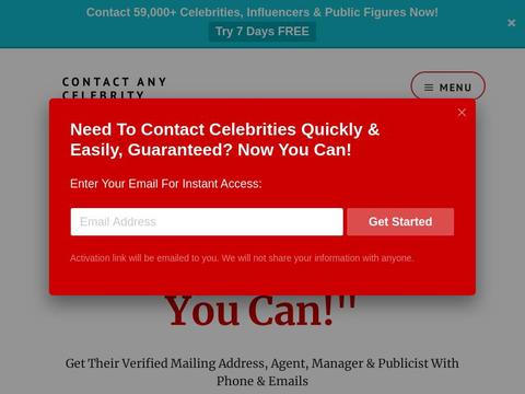 Contact Any Celebrity Coupons and Promo Code