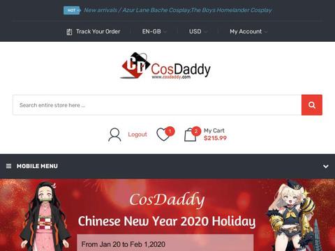 CosDaddy Coupons and Promo Code