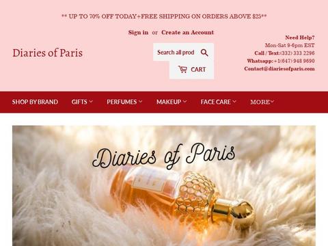 Diariesofparis Coupons and Promo Code