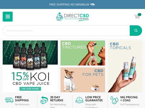 Directcbd.com Coupons and Promo Code