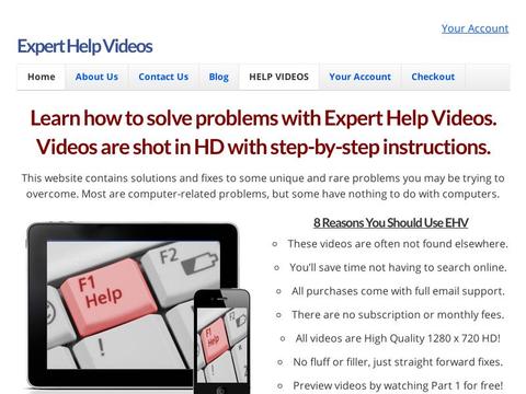 Expert Help Videos Coupons and Promo Code