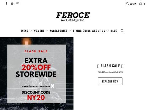 Feroce Store Coupons and Promo Code