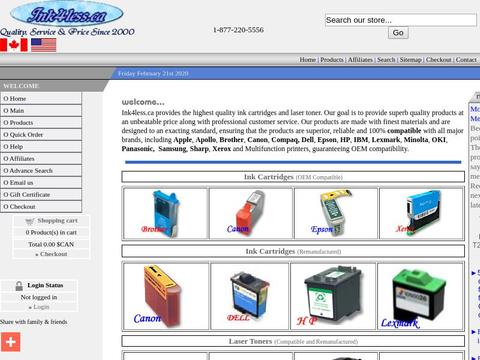 Ink4Less.ca Coupons and Promo Code