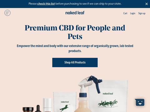 The Naked Leaf CBD Coupons and Promo Code