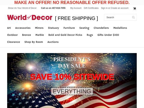 World Of Decor Coupons and Promo Code